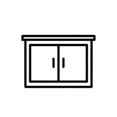 Wooden bathroom cabinet for storing accessories with two closed doors design