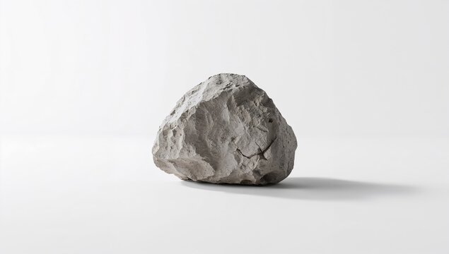 Kaolinite clay mineral rock isolated on background, used for studying mineral composition and geological analysis