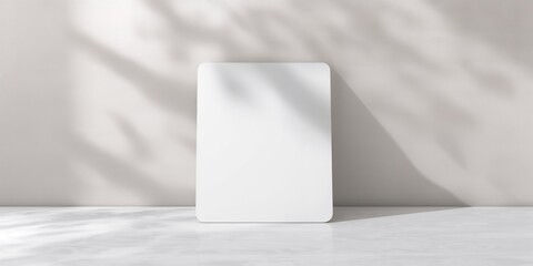 White vintage design board mockup, used as a background for graphic layouts and text placement