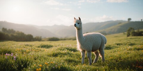 Obraz premium Serene rural scene featuring lush farmland and open skies, suitable for agricultural or outdoor layout design