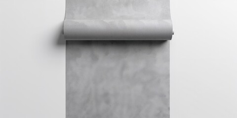 Top-down view of grey wallpaper roll, used as editorial header background, World Environment Day
