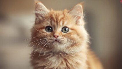 Obraz premium Kittens pink nose and whiskers in a detailed close-up shot, highlighting small pet care details, World Animal Day