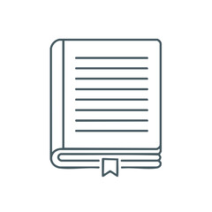 Illustration of a Book with Lined Pages for Education and Learning Concepts