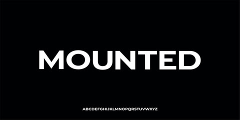 Vector illustration of a modern sans serif style alphabet letter display with bold, clean, and firm characters.