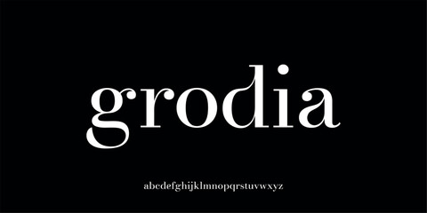 Vector illustration of an elegant serif style alphabet letter display with a natural and classic touch.