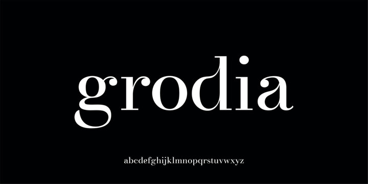 Vector illustration of an elegant serif style alphabet letter display with a natural and classic touch.