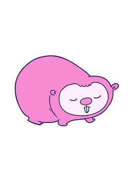 attention grabbing animation of cartoon wombat