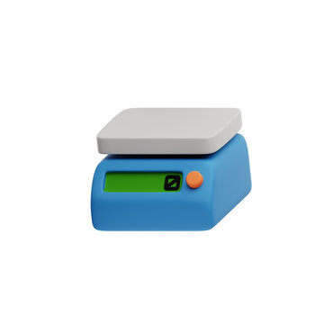 3D Digital Weight Scale Icon &ndash; Minimal Health and Measurement Illustration