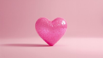 Fototapeta premium Pink bubble wrap packaging of heart.png serving as a shock-absorbing layer for delicate products, highlighting packaging efficiency