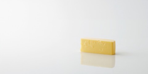 Butter slices arranged on a white backdrop highlighting dairy product for culinary use