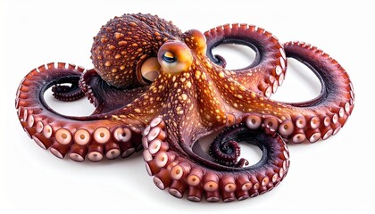 Octopus With White Backround 