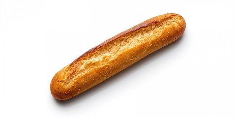 Long sliced bread on a white background designed for editorial header use