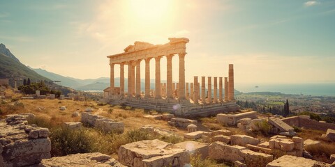 Pergamum, a historically significant Greek city in Mysia featuring ancient architecture and cultural heritage