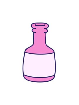 jiggle motion animation of cartoon of an old beer bottle