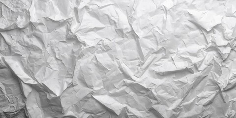 White and gray wide crumpled paper texture background used for text layout, surface durability