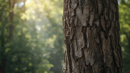 Obraz premium Detailed bark surface with embossed texture serving as a UI backdrop, emphasizing natural patterns, Earth Day