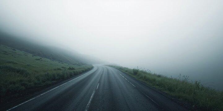 A mist-covered street highlighting visibility challenges in urban environments, safety training