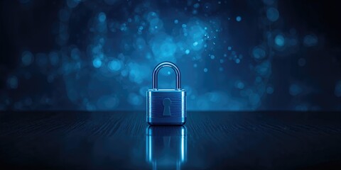 Digital screen with an active security lock symbolizing data protection and privacy safeguards