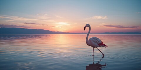 James flamingo in its native environment at Laguna Colorada, highlighting species conservation efforts