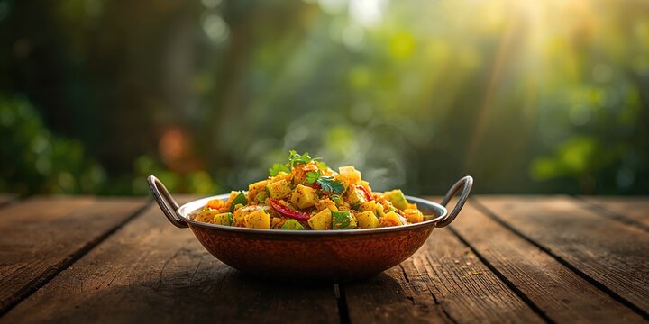 Uncooked papaya vegetable dish presented in a traditional vessel, highlighting fresh produce
