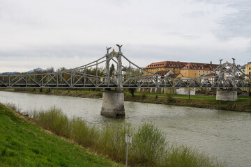 Steel bridge between Oberdorf and Lauffen
