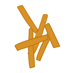 vector illustration of pile of dry wood