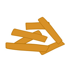 vector illustration of pile of dry wood