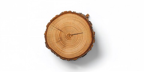 Close-up of a larch tree trunk showing annual rings for forestry analysis, wood growth patterns