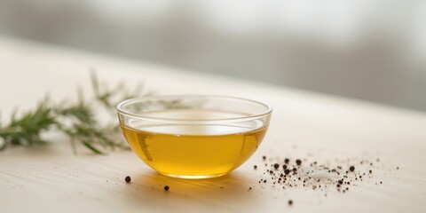 Homemade salad dressing with olive oil lemon juice honey salt and black pepper, used as a healthy flavor enhancer