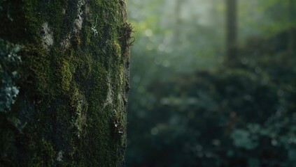 Mossy stone wall with lush green plants, emphasizing environmental stability