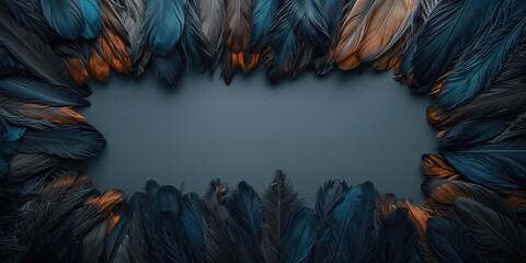 Close-up of bird feather pattern on textile material utilized for decorative purposes, Earth Day