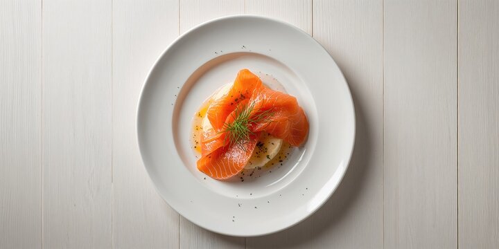 Smoked salmon and potato appetizer, highlighting food safety in cold storage practices