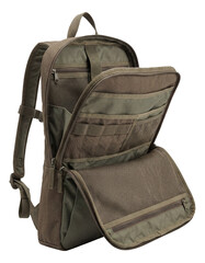 Naklejka premium Eco-friendly foldable backpack organizer crafted from recycled materials.