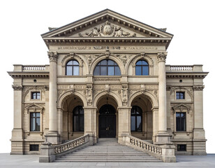 Obraz premium Ornate Classical Bank Architecture with Impressive Facade – Cutout