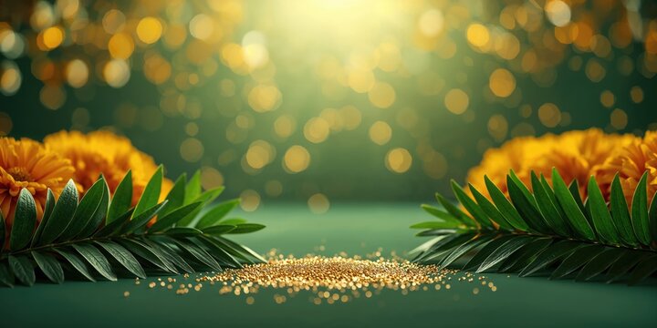 Dussehra celebration featuring green leaves and rice, emphasizing cultural food practices