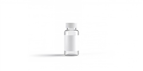Prescription medication container with no label holding vitamins and supplements, emphasizing safety and handling