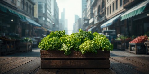 Close-up of vibrant lettuce leaves used as a salad base, emphasizing fresh produce for a nutritious diet, World Food Day
