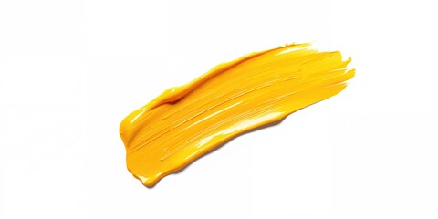Bright yellow paint streak with glossy finish, suitable for editorial header backgrounds, Earth Day