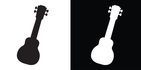 Fototapeta premium Ukulele icon. Ukulele guitar silhouette. musical instrument. vector illustration
