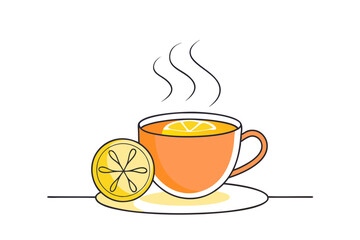 Refreshing fruit punch drink with strawberries oranges ice colorful beverage vector illustration