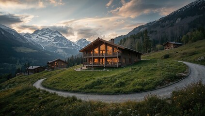 New chalets in La Grand-Bornand, alpine building design for mountain resort use, winter season