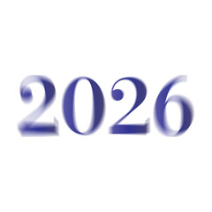 Dynamic Motion Blur Effect on Year 2026 Digits