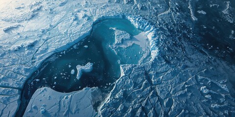 Satellite views of land, ocean, and melting ice in polar areas highlighting climate impact