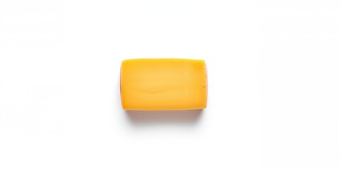 Traditional Dutch Gouda cheese, highlighting its firm texture and aged flavor on a clean white background