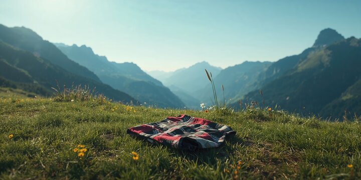 Traditional Swiss wrestling trunks on grass during Schwingen, highlighting athletic attire in a rural environment