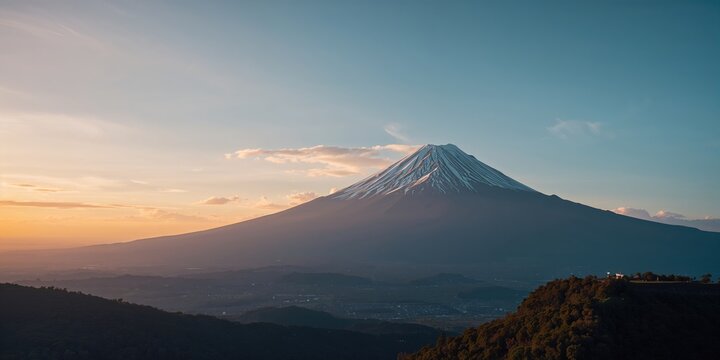 Peack of Orizaba from Xalapa, Veracruz, Mexico, mountain landscape for outdoor activities