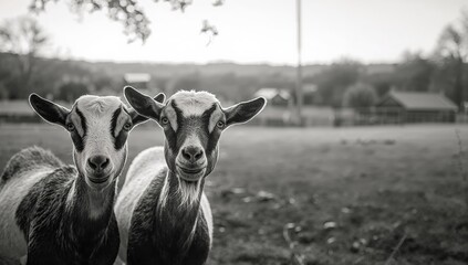 Goats resting in Hancock Village Massachusetts, livestock behavior for agricultural setting
