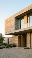 Fototapeta premium Modern Architectural Design of a Stylish Concrete House Exterior