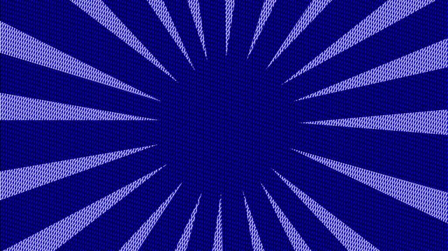 Abstract retro comic book style blue sunburst background with textured radial lines