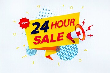 Limited time offer 24 hour sale with 70 percent discount